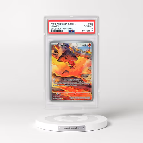 2023 Pokémon Par EN-Paradox Rift #186 Magby - Illustration Rare (PSA 10 GEM MINT)