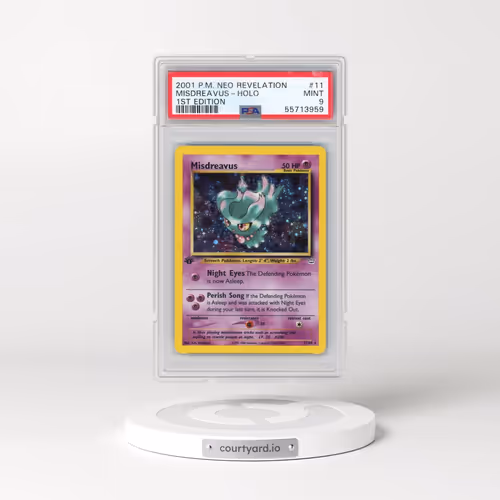 2001 Pokémon Neo Revelation #11 Misdreavus - 1st Edition Holo (PSA 9 MINT)