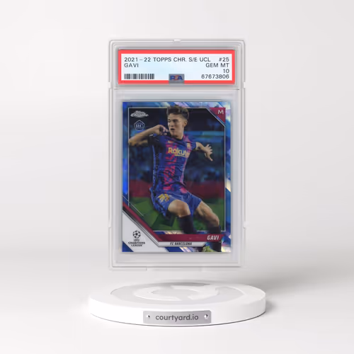 2021-2022 Topps Chrome Sapphire Edition UEFA Champions League #25 Gavi (PSA 10 GEM MINT)