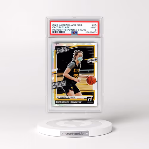 2024 Panini Caitlin Clark Collection Highlights #H5 Caitlin Clark - Pointed Stars (PSA 9 MINT)