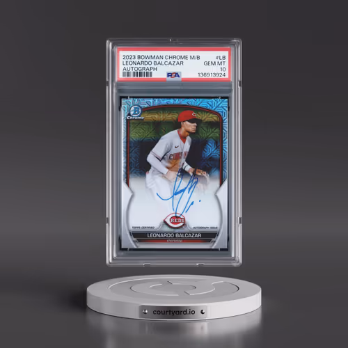 2023 Bowman Chrome Mega Box Autographs #LB Leonardo Balcazar (PSA 10 GEM MINT)