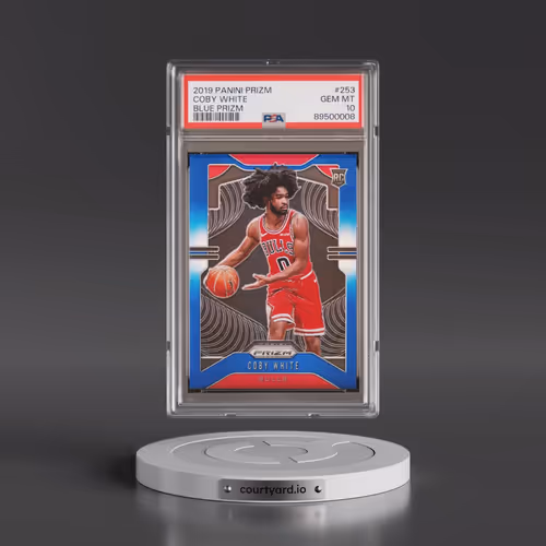 2019 Panini Prizm #253 Coby White - Blue Prizm (PSA 10 GEM MINT)