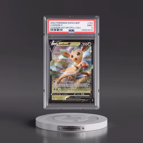2022 Pokémon Swsh Black Star Promo #194 Leafeon V - Holo Leafeon Vstar Special Collection (PSA 9 MIN