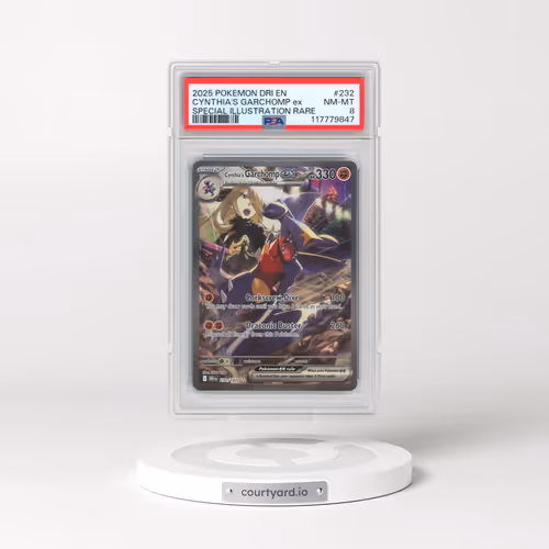 2025 Pokémon Dri EN-Destined Rivals #232 Cynthia's Garchomp EX - Holo Special Illustration Rare (PSA