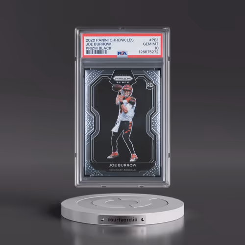 2020 Panini Chronicles Prizm Black #PB1 Joe Burrow (PSA 10 GEM MINT)