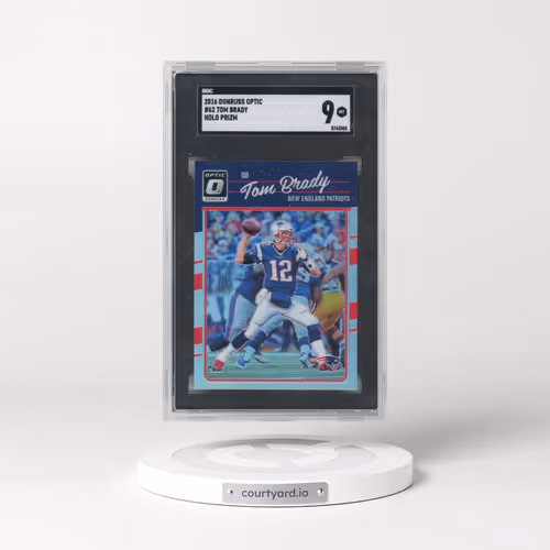 2016 Donruss Optic #62 Tom Brady - Holo Prizm (SGC 9 MINT)