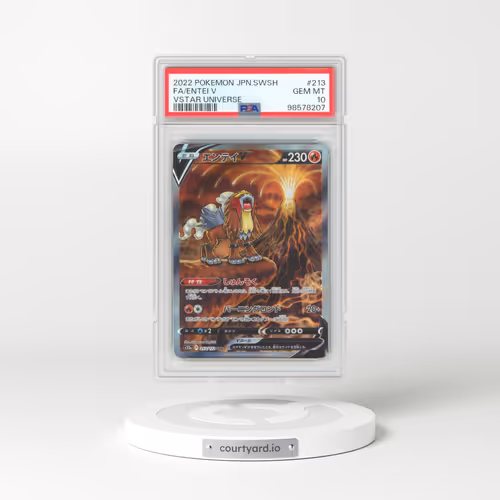 2022 Pokémon Sword & Shield Vstar Universe #213 Entei V - Holo Full Art (PSA 10 GEM MINT)