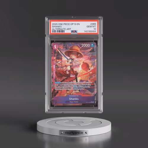 2025 One Piece OP13-Carrying on His Will #065 Shanks - Alternate Art (PSA 10 GEM MINT)