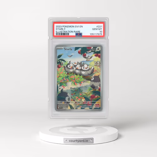 2023 Pokémon Svi EN-Scarlet & Violet #221 Starly - Illustration Rare (PSA 10 GEM MINT)