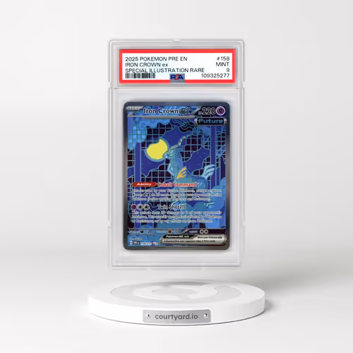 2025 Pokémon Pre EN-Prismatic Evolutions #158 Iron Crown EX - Holo Special Illustration Rare (PSA 9