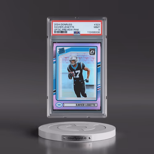 2024 Panini Donruss #323 Xavier Legette - Optic Preview-Pink (PSA 9 MINT)