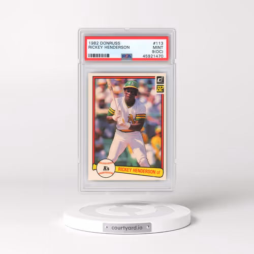 1982 Donruss #113 Rickey Henderson (PSA 9 MINT)