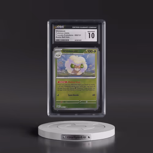 2025 Pokémon Pre EN-Prismatic Evolutions #008 Whimsicott - Reverse Holo Master Ball (CGC 10 GEM MINT