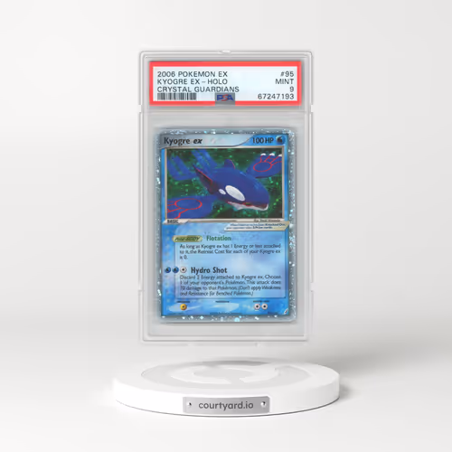 2006 Pokémon EX Crystal Guardians #95 Kyogre EX - Holo Holo (PSA 9 MINT)