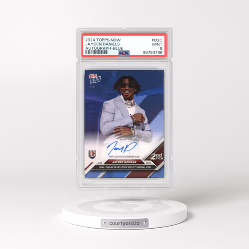 2024 Topps Now #D2C Jayden Daniels - Autograph-Blue (PSA 9 MINT)