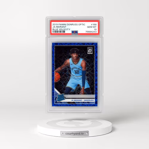 2019 Panini Donruss Optic #168 Ja Morant - Blue Velocity (PSA 10 GEM MINT)