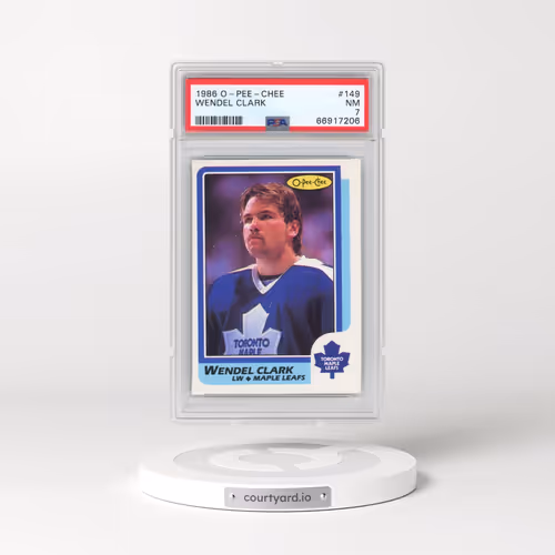 1986 O-Pee-Chee #149 Wendel Clark (PSA 7 NM)