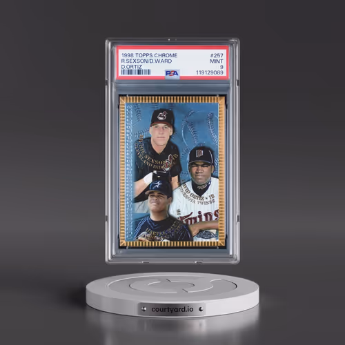 1998 Topps Chrome #257 Daryle Ward/David Ortiz/Richie Sexson (PSA 9 MINT)