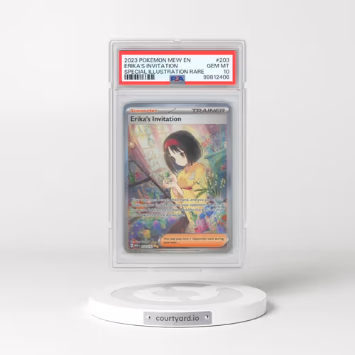 2023 Pokémon Mew EN-151 #203 Erika's Invitation - Special Illustration Rare (PSA 10 GEM MINT)
