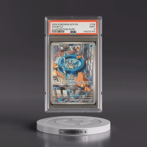 2024 Pokémon Scr EN-Stellar Crown #148 Squirtle - Illustration Rare (PSA 9 MINT)