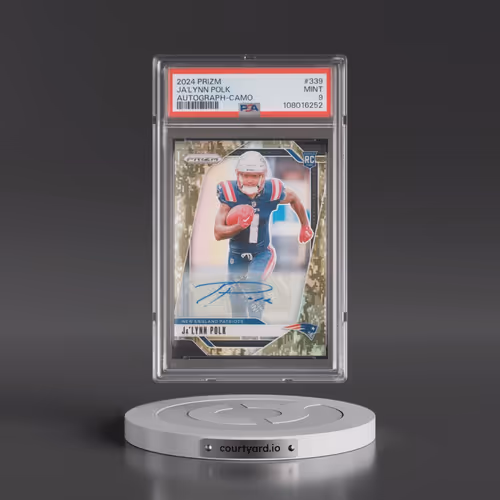 2024 Panini Prizm #339 Ja'Lynn Polk - Autograph-Camo (PSA 9 MINT)