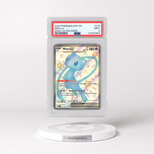 2024 Pokémon Paf EN-Paldean Fates #216 Mew EX - Holo Shiny Ultra Rare (PSA 9 MINT)