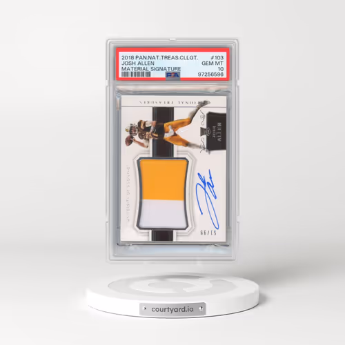 2018 Panini National Treasures Collegiate #103 Josh Allen - Material Signature (PSA 10 GEM MINT)