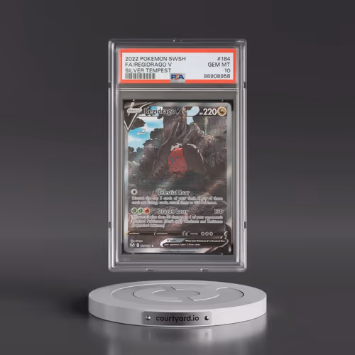 2022 Pokémon Sword & Shield Silver Tempest #184 Regidrago V - Holo Full Art (PSA 10 GEM MINT)