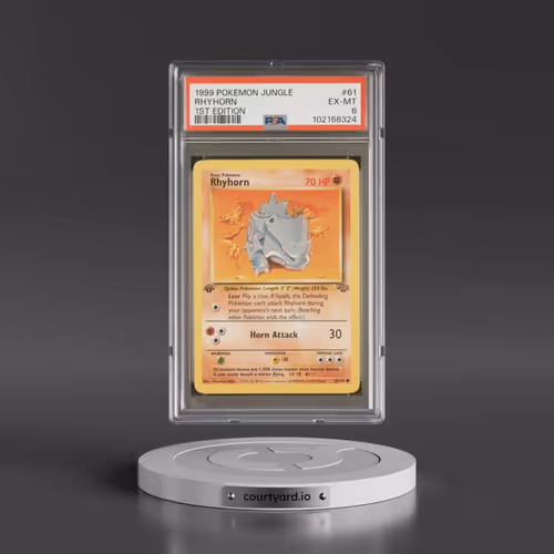 1999 Pokémon Jungle #61 Rhyhorn - 1st Edition (PSA 6 EX-MT)