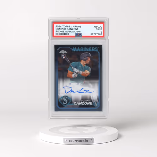 2024 Topps Chrome Rookie Autographs #RADC Dominic Canzone (PSA 9 MINT)