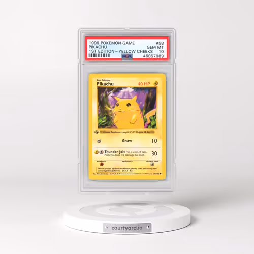 1999 Pokémon Game #58 Pikachu - 1st Edition Yellow Cheeks (PSA 10 GEM MINT)