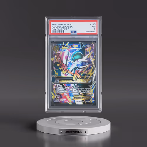2015 Pokémon XY Roaring Skies #100 M Gallade EX - Holo Full Art (PSA 7 NM)