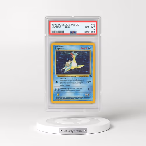 1999 Pokémon Fossil #10 Lapras - Holo (PSA 8 NM-MT)