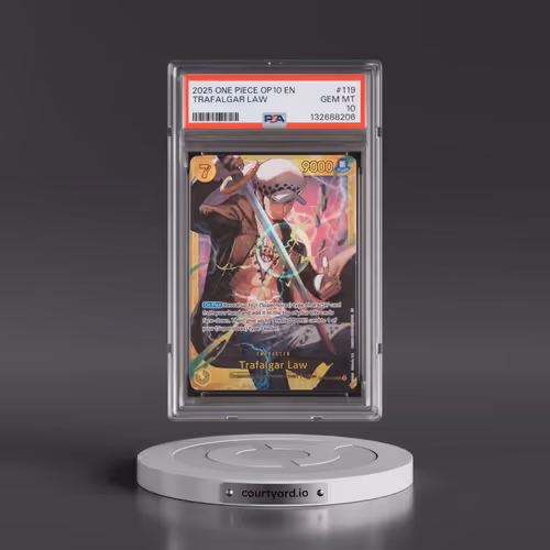 2025 One Piece OP10-Royal Blood #119 Trafalgar Law (PSA 10 GEM MINT)