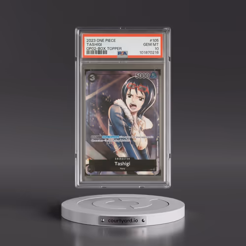 2023 One Piece OP02-Paramount War #105 Tashigi - Box Topper (PSA 10 GEM MINT)
