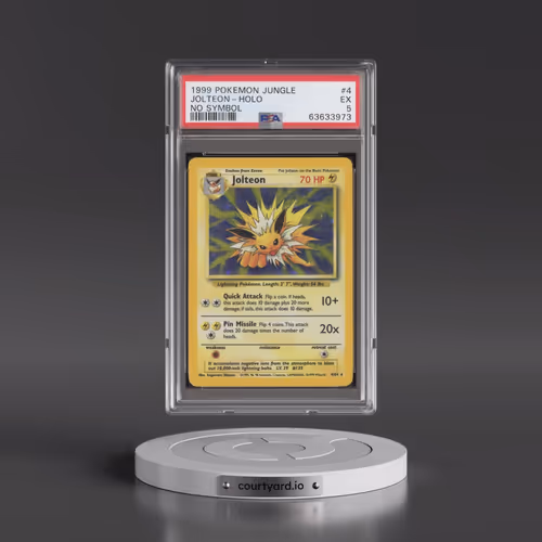 1999 Pokémon Jungle #4 Jolteon - Holo No Symbol (PSA 5 EX)