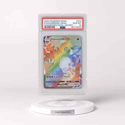 2020 Pokémon Sword & Shield Champion's Path #074 Charizard Vmax - Full Art Secret (PSA 10 GEM MINT)