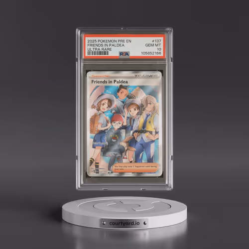2025 Pokémon Pre EN-Prismatic Evolutions #137 Friends in Paldea - Ultra Rare (PSA 10 GEM MINT)