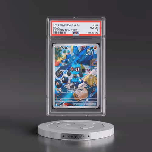 2023 Pokémon Svi EN-Scarlet & Violet #215 Riolu - Illustration Rare (PSA 8 NM-MT)