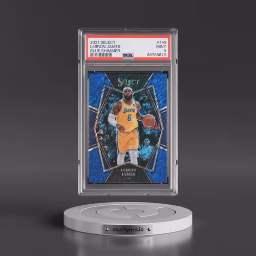 2021 Panini Select #195 LeBron James - Blue Shimmer (PSA 9 MINT)