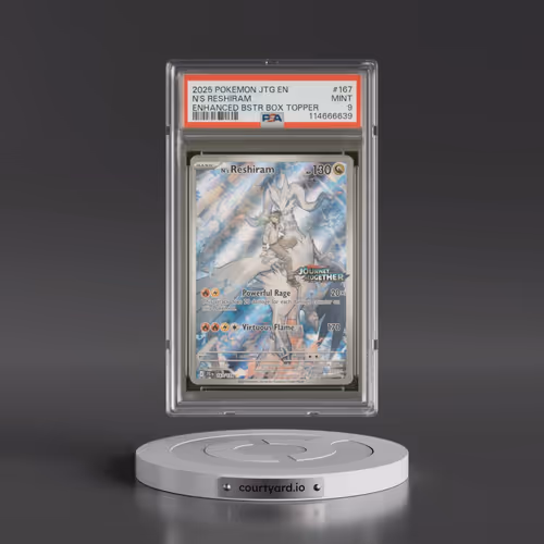 2025 Pokémon Jtg EN-Journey Together #167 N's Reshiram - Enhanced Booster Box Topper (PSA 9 MINT)