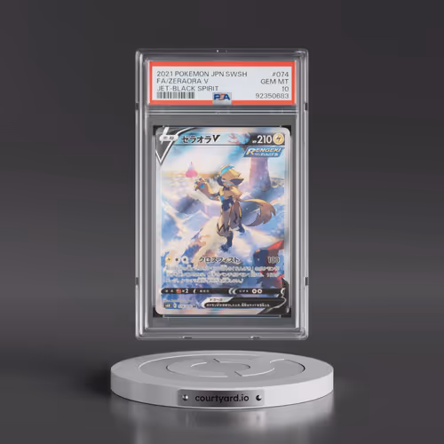 2021 Pokémon Sword & Shield Jet-Black Spirit #074 Zeraora V - Holo Full Art (PSA 10 GEM MINT)