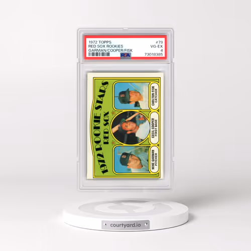1972 Topps #79 Red Sox Rookies - Garman/Cooper/Fisk (PSA 4 VG-EX)