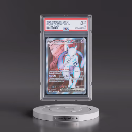 2025 Pokémon Dri EN-Destined Rivals #213 Team Rocket's Mewtwo EX - Holo Ultra Rare (PSA 9 MINT)