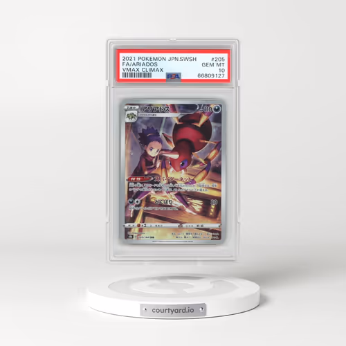 2021 Pokémon Sword & Shield Vmax Climax #205 Ariados - Full Art (PSA 10 GEM MINT)