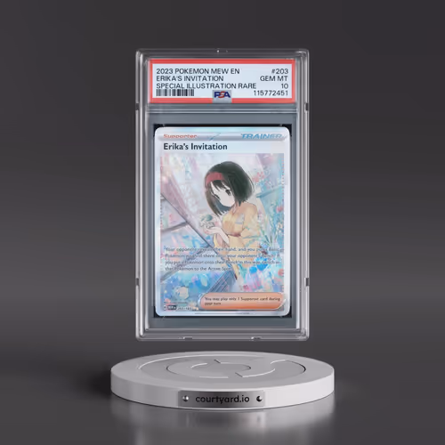 2023 Pokémon Mew EN-151 #203 Erika's Invitation - Special Illustration Rare (PSA 10 GEM MINT)
