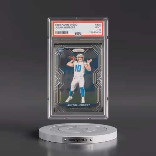 2020 Panini Prizm #325 Justin Herbert (PSA 9 MINT)