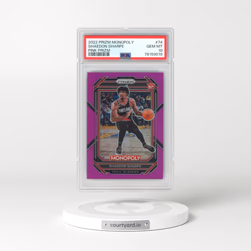 2022 Panini Prizm Monopoly #74 Shaedon Sharpe - Pink Prizm (PSA 10 GEM MINT)