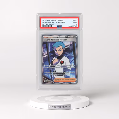 2025 Pokémon Dri EN-Destined Rivals #223 Team Rocket's Archer - Ultra Rare (PSA 9 MINT)