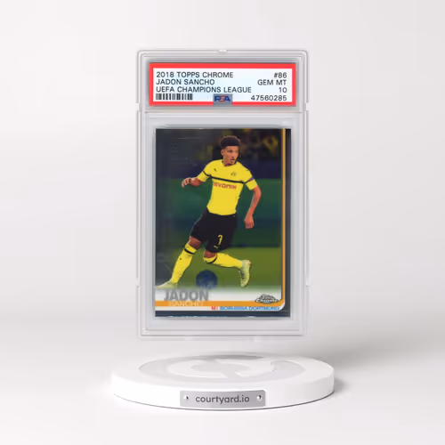 2018 Topps Chrome UEFA Champions League #86 Jadon Sancho (PSA 10 GEM MINT)